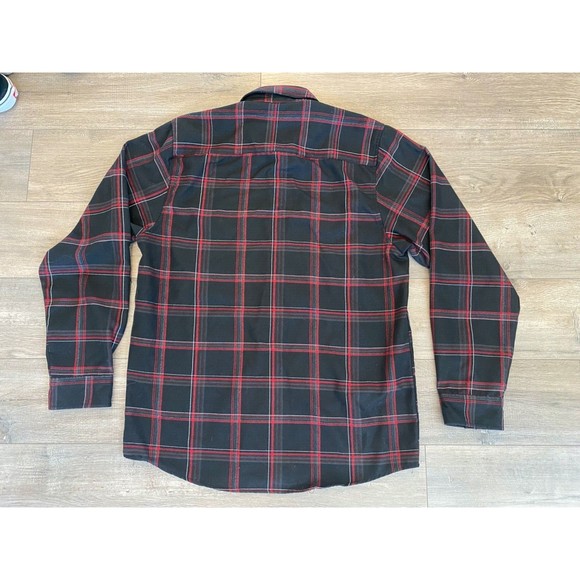 Dixxon Snap-On Tools Mens M Black Red Plaid Button Up Limited Edition Flannel - Picture 7 of 10